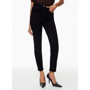 Aritzia Denim Forum The Yoko High Rise Slim Jeans 28L Organic Cotton Black